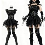 シザーハンズ ホラー 女性 ハロウィン コスプレ衣装