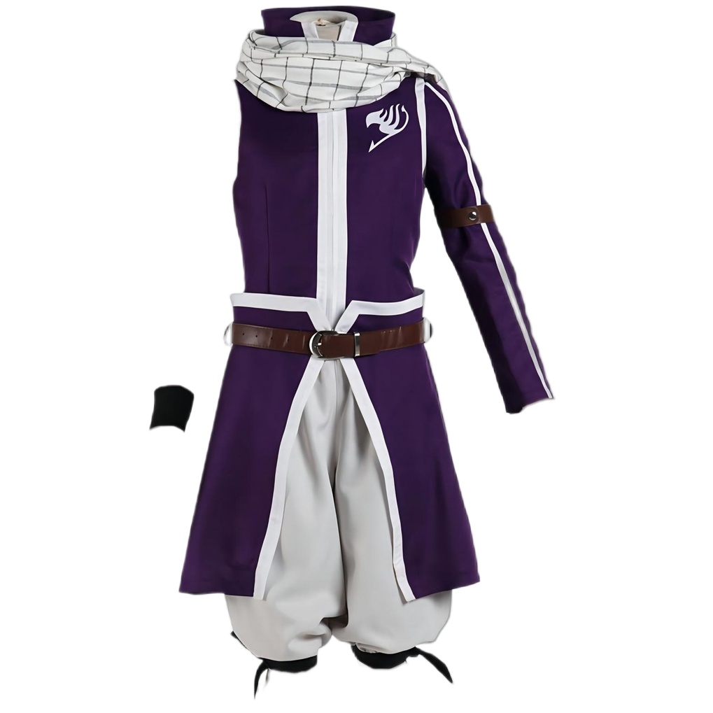 Source Animation Cosplay Costume for Fairy Tail Natsu Dragneel Purple - main image