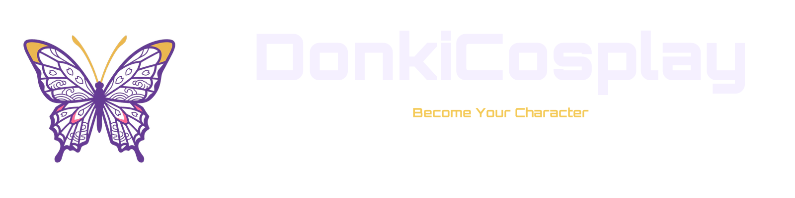 DonkiCosplay horizontal logo, light variant